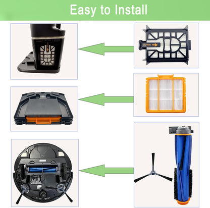 Shark AI Robot Vacuum Replacement Parts - Main Brush, Filter, Side Brush & More | Compatible with AV2501S, AV2511AE, AV2610WA, RV2502AE, RV2400WD