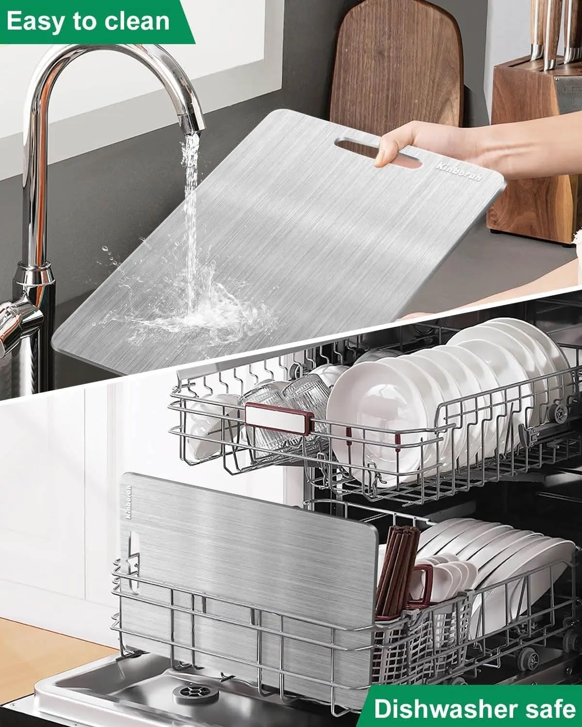 Titanium cutting board,Taima Titanium cutting board,waffle Titanware 100% pure Titanium cutting board,Cutting Board Double Sided,Board for Meats, Fruits, and Vegetables - 1 Pack (Large)