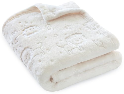 BORITAR Fleece Baby Blanket 3D Animal Blanket, Ultra Soft Fluffy Baby Blankets for Boys Girls, Cozy Infant Toddler Newborn Receiving Blankets for Crib Stroller (30x40 Inches, Cream)