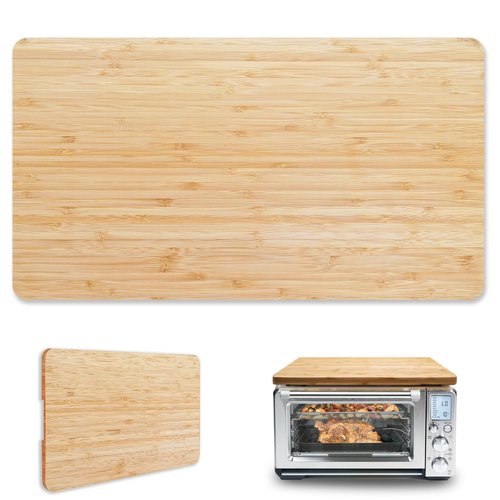 GWBSXM Bamboo Cutting Board for Breville BOV900BSS Smart Oven Air Fryer Pro, Countertop Convection Oven Accessories With Silicone Feet, Heat Resistance, Added Storage