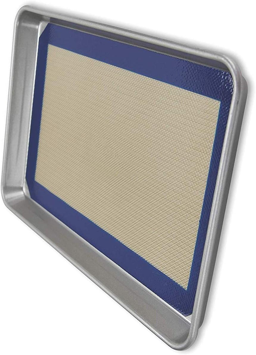 USA Pan Bakeware Nonstick Half Sheet Pan Set with Silicone Mat - Perfect for Baking & Cooking