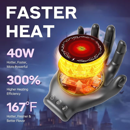 Devil's Hand Coffee Warmer with Mug Set - 3 Temp Settings, 8H Auto Shut Off, Black Variation: Black with a Mug