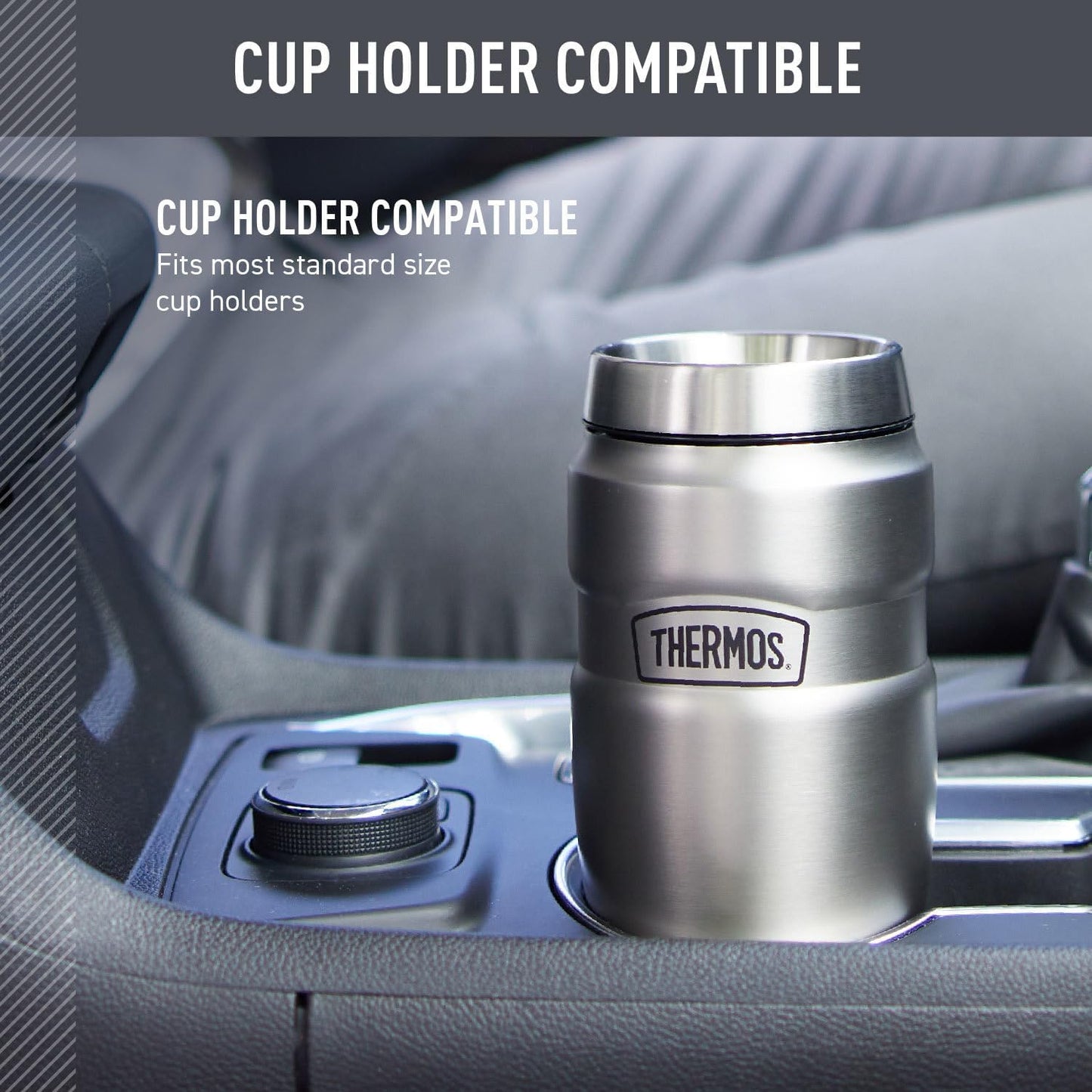THERMOS Stainless King Vacuum-Insulated Tumbler - 16oz Midnight Blue | Leak-Proof Coffee Cup for Hot & Cold Drinks