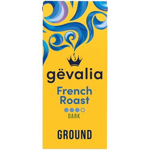 Gevalia French Roast Ground Coffee - Dark Roast Flavor, 12 oz Bag for Bold Taste