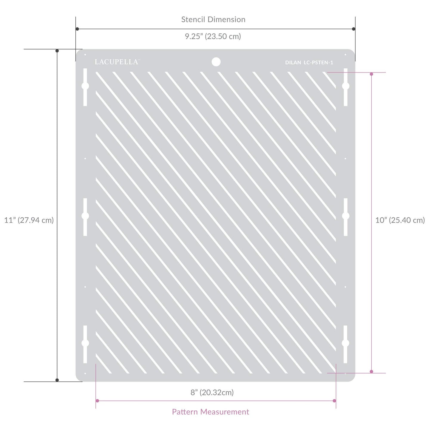 Lacupella Cake Leaves Stencil - Seamless Delicate Pattern for Decorating Tall Double Barrel Cake to Use with Buttercream, Royal Icing, Ganache, Paint, Airbrush (FOLIA)