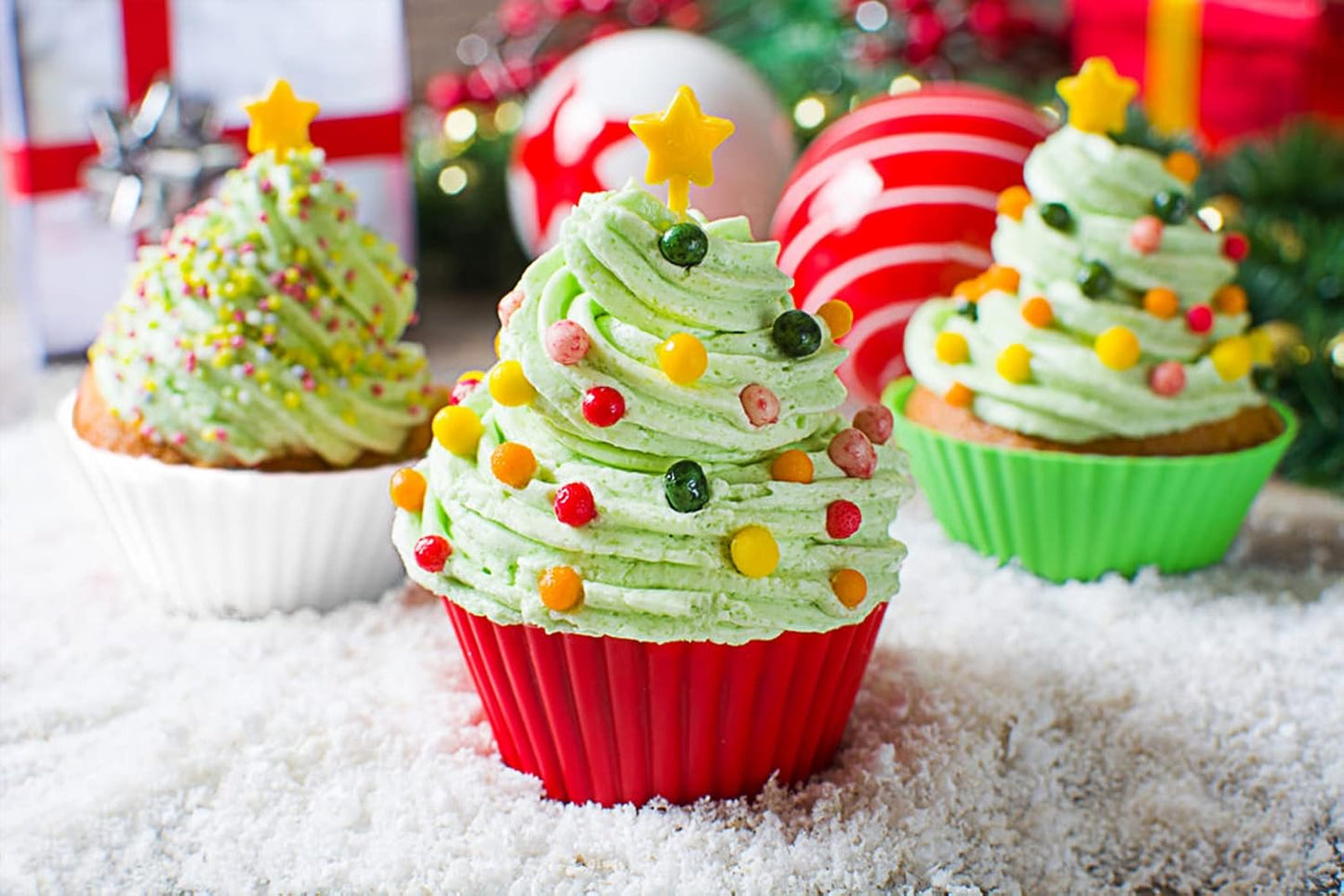 MyFurtive Silicone Cupcake Baking Cups - 24 Reusable Muffin Liners, BPA Free, Dishwasher Safe, Assorted Colors