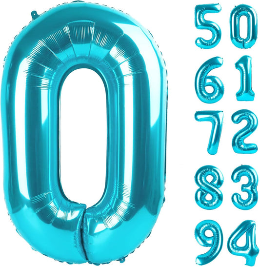Blue Number Balloon 40 Inch | 0 Balloon for Birthday Celebrations | Perfect Party Decoration