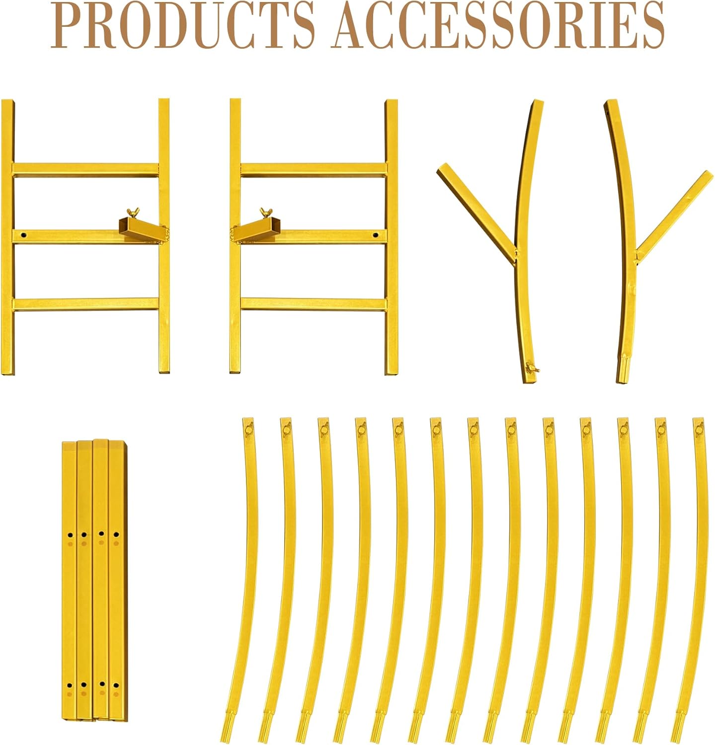Skiennix Round Balloon Arch Stand - 8FT Gold Metal Circle Backdrop for Weddings & Events