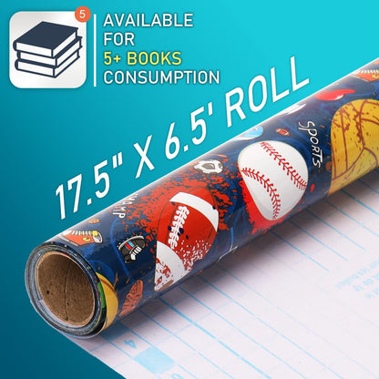 Peel and Stick Contact Paper Roll, 17.7 in x 6.5 ft MultiColor Self-Adhesive Book Cover Paper Protector, Ball Pattern