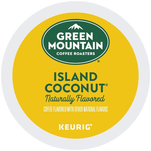 Green Mountain Coffee Roasters Island Coconut K-Cup Pods - Flavored Light Roast Coffee, 24 Count