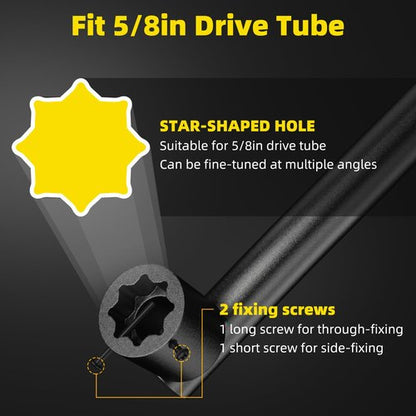 ARAHFUN Oversized Recliner Handle, Aluminum Alloy Material, Chair Lever Extender for Oversized Recliner Handles, Helps Elderly Operate Recliners Easily, for 5/8 inch Drive Tube