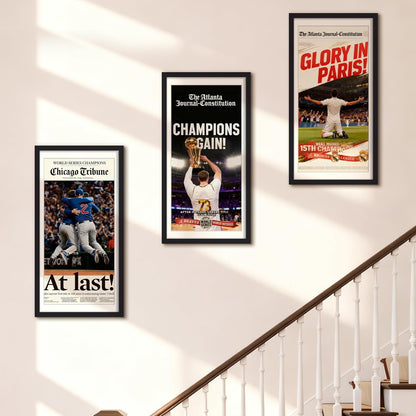 Upsimples 11x22 Newspaper Frame - Display 10x20 Pictures with Mat or 11x22 Without | Black, 1 Pack