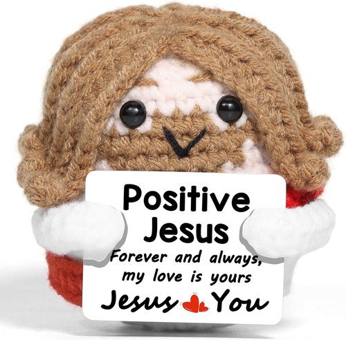 AICase Easter Basket Stuffers - Jesus Christian Gifts for Women | Positive Crochet Figures