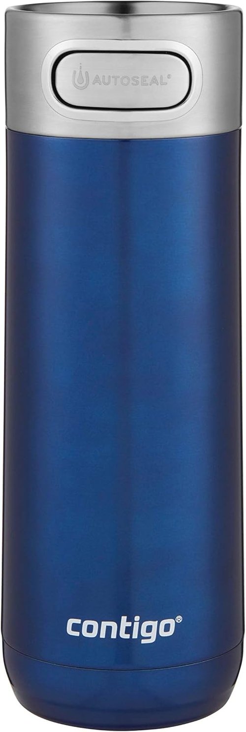 Contigo Luxe Vacuum-Insulated Travel Mug - 16 Ounces - Stainless Steel - Monaco Color