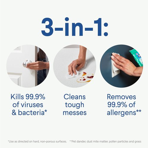 Clorox Disinfecting Wipes - Bleach-Free Fresh Scent | Convenient To-Go Pack, 9 Count, 24 Packs