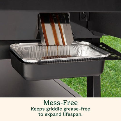 Cuisinart Heavy-Duty Aluminum Grease Tray Liners - 10-Pack Disposable Drip Trays for Griddles | Compatible with CGG-9020 & CGG-9748