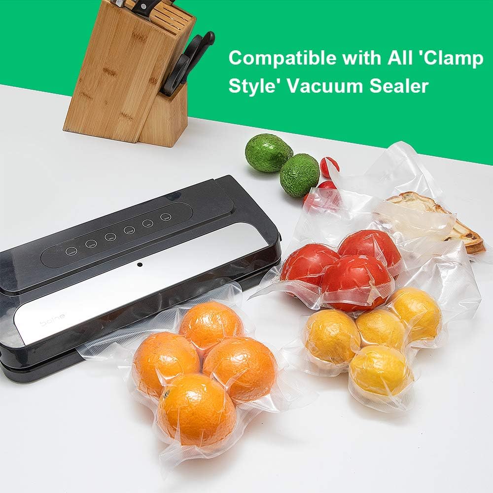 Skiennix Vacuum Sealer Bags - Heavy Duty BPA-Free Rolls for Storage & Sous Vide | 6 Pack (8"x20' & 11"x20')