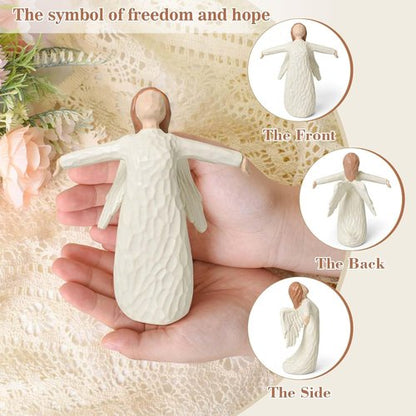 Freedom Angel Figurines - Resin Angel Statue Symbolizing Hope & Acceptance | Perfect Retirement Gift for Women