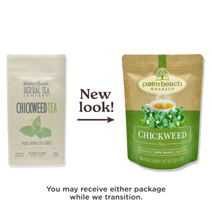 Chickweed Tea - Pure Herbal Tea Series by Palm Beach Herbals (30ct) [Packaging May Vary]