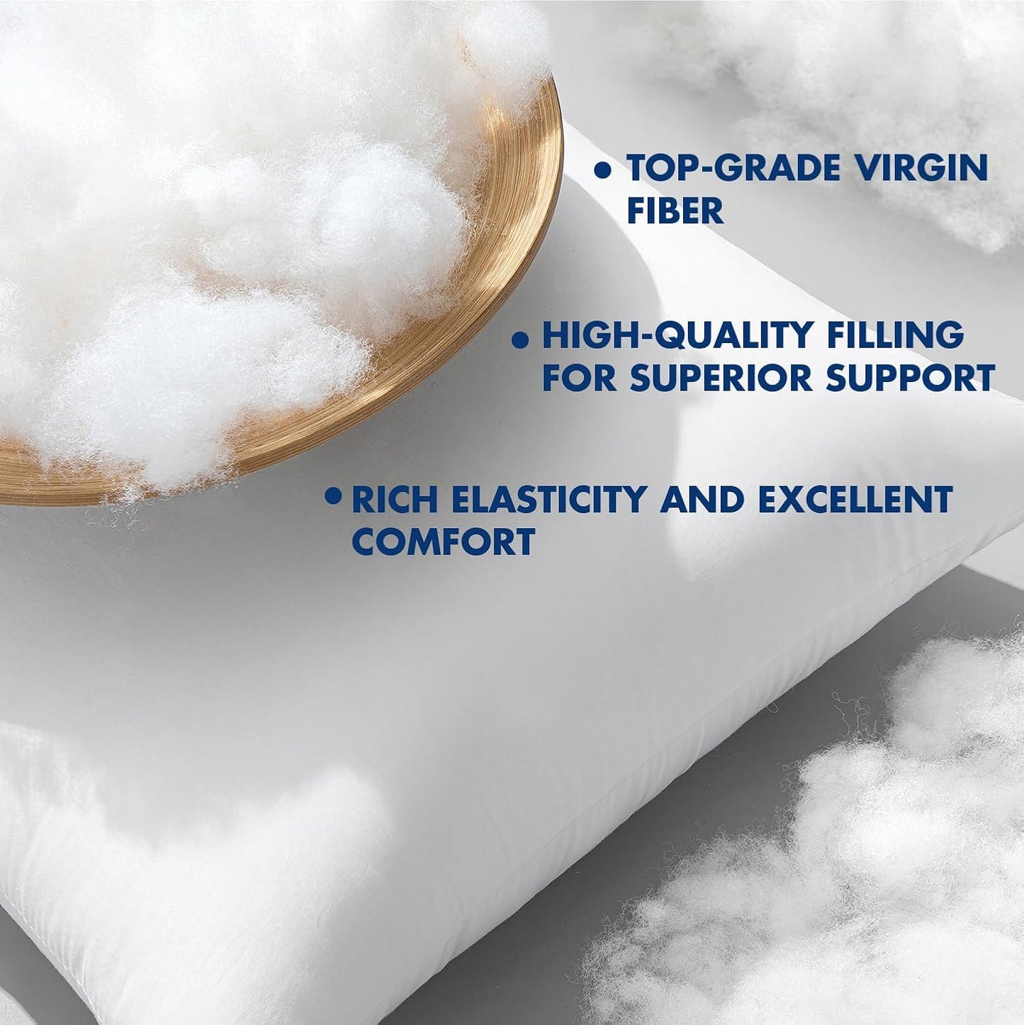 MIULEE 18x18 Pillow Inserts - Set of 4 Soft Cotton Cover Microfiber Throw Pillows for Couch & Bed