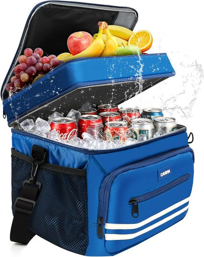 Insulated Lunch Box - 26L X-Large Leak-Proof Cooler Bag with Adjustable Strap | Ideal for Work, Picnic, Travel - Blue