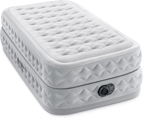 Intex Supreme Air Flow Airbed - 20 Inch Raised Mattress with Built-In Pump & Carrying Case | Twin Size