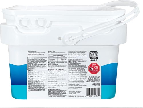 HTH 42053W Pool Care 3" Chlorine Tabs - Advanced Sanitizer with Clarifier & Algaecide, 8 lbs for Clear Water