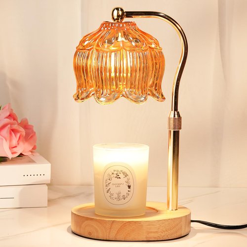 Funistree Candle Warmer Lamp for Yankee Jar Candles, Height Adjustable Candle Warming Lamp with Timer, Birthday Gifts for Women Her Wife, Mom Gifts, House Warming Gift New Home Decor