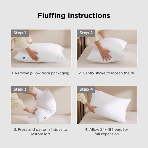Bedsure Pillows Queen Size Set of 2 - Hotel Collection Bed Pillows for Sleeping, with Down Alternative Filling, Soft Support for Back, Stomach or Side Sleepers, Queen/Full, 28"x19", White, 2 Pack