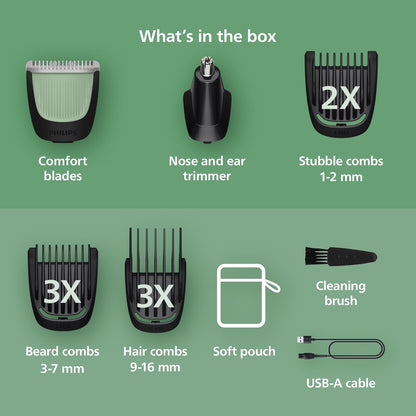 Philips Norelco MG3919/50 All-in-One Trimmer - 13-in-1 Beard Styler & Hair Clipper with 9 Length Settings