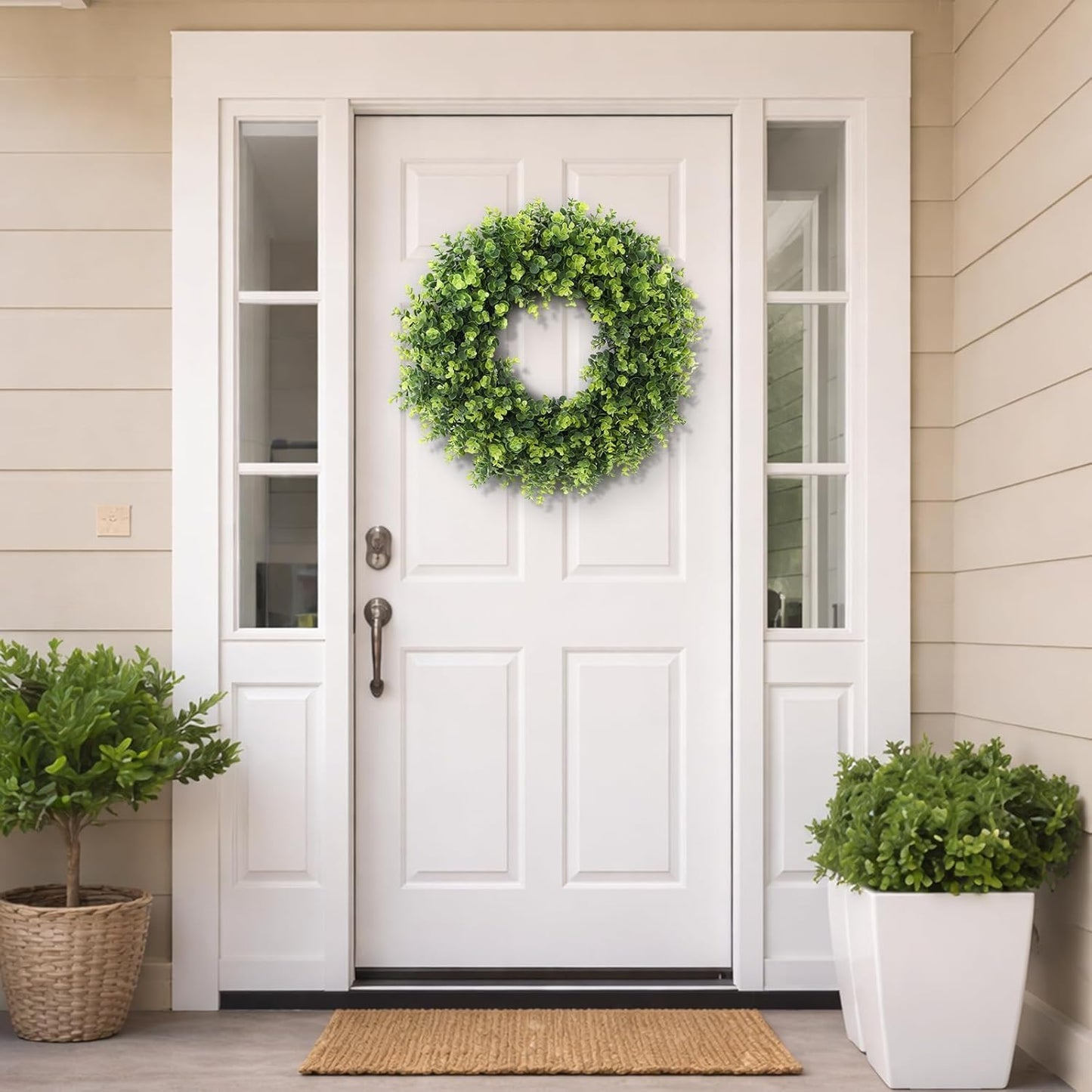 Regine Switzerland 26'' Boxwood Wreath - Artificial Leaves for Spring & Summer Home Decor