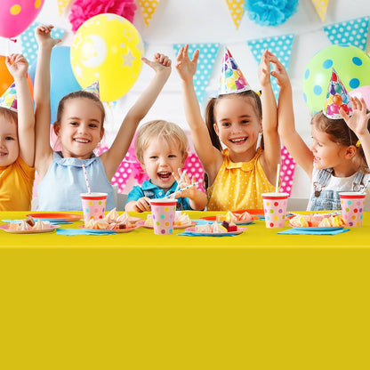Regine Switzerland 12-Pack Disposable Rainbow Tablecloths - Colorful Rectangle Covers for Parties | 54 x 108 Inch