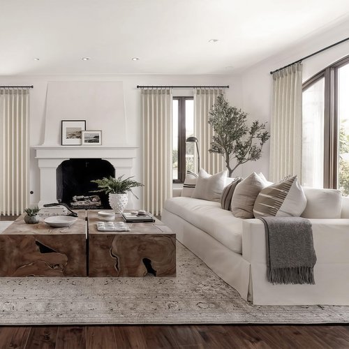 Pinch Pleated Linen Curtains 108 Inches long for Living Room 2 Panels Set Oatmeal Flax Pleat Drapes Back Tab Semi Sheer Fall Cozy Boho Ceiling to Floor 108 Inch Curtains for Bedroom Window,9FT