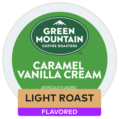 Green Mountain Coffee Caramel Vanilla Cream Keurig Single-Serve Light Roast Coffee K-Cup Pods, 32 Count