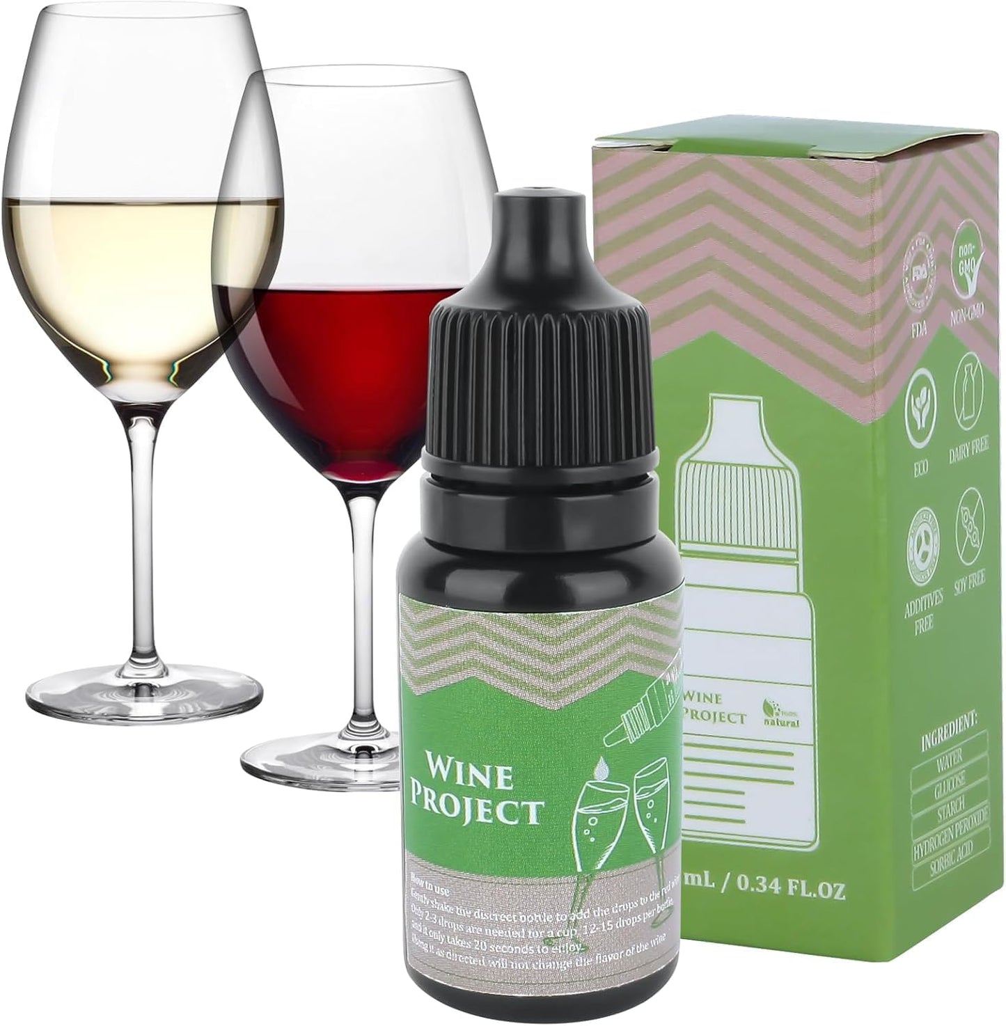 Wine Sulfite Remover Drops, Clerona Wine Filter Drops, Wine Filters for Histamines and Sulfite, the Wine Purifier, Naturally Eliminate Wine Sensitivities and Allergies, (Bottle of 1)