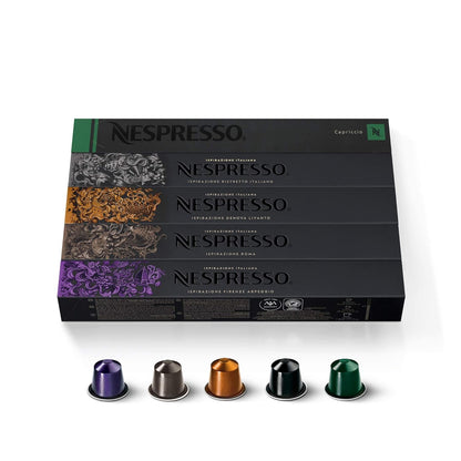 Nespresso Ispirazione Favorites Variety Pack - Medium & Dark Roast Espresso Coffee Pods | 50 Count