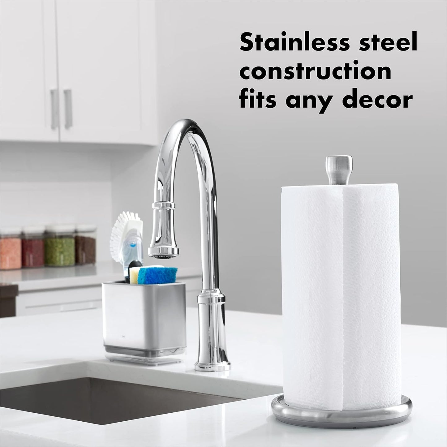 OXO Good Grips Paper Towel Holder - Steady & Stylish Countertop Design