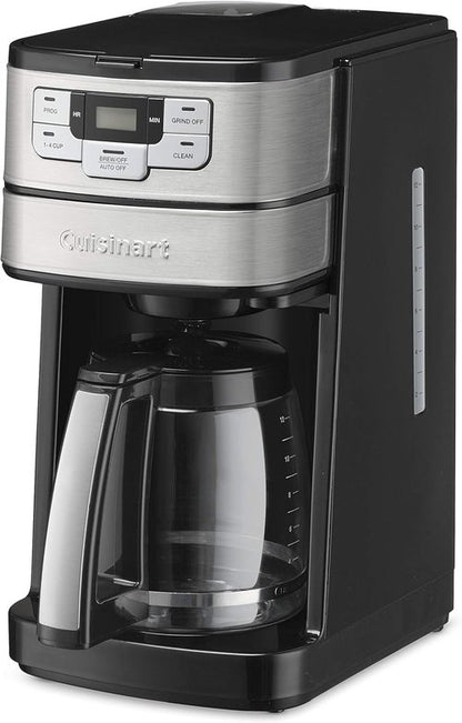 Cuisinart 12-Cup Coffee Maker - Automatic Grind & Brew with Programmable Features | Black/Stainless Steel
