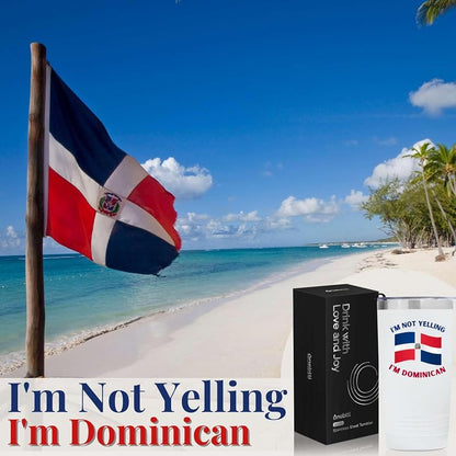 20 oz Stainless Steel Insulated Travel Mug - Dominican Gifts & Dominican Republic Flag