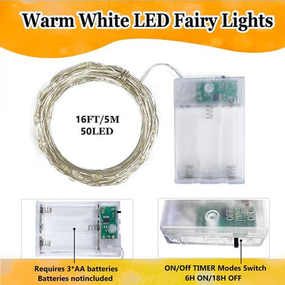 EXF Fairy Lights 4-Pack - Battery Operated with Timer | Pink Heart Neon Light - USB or Battery Powered for Bedroom & Party Decor