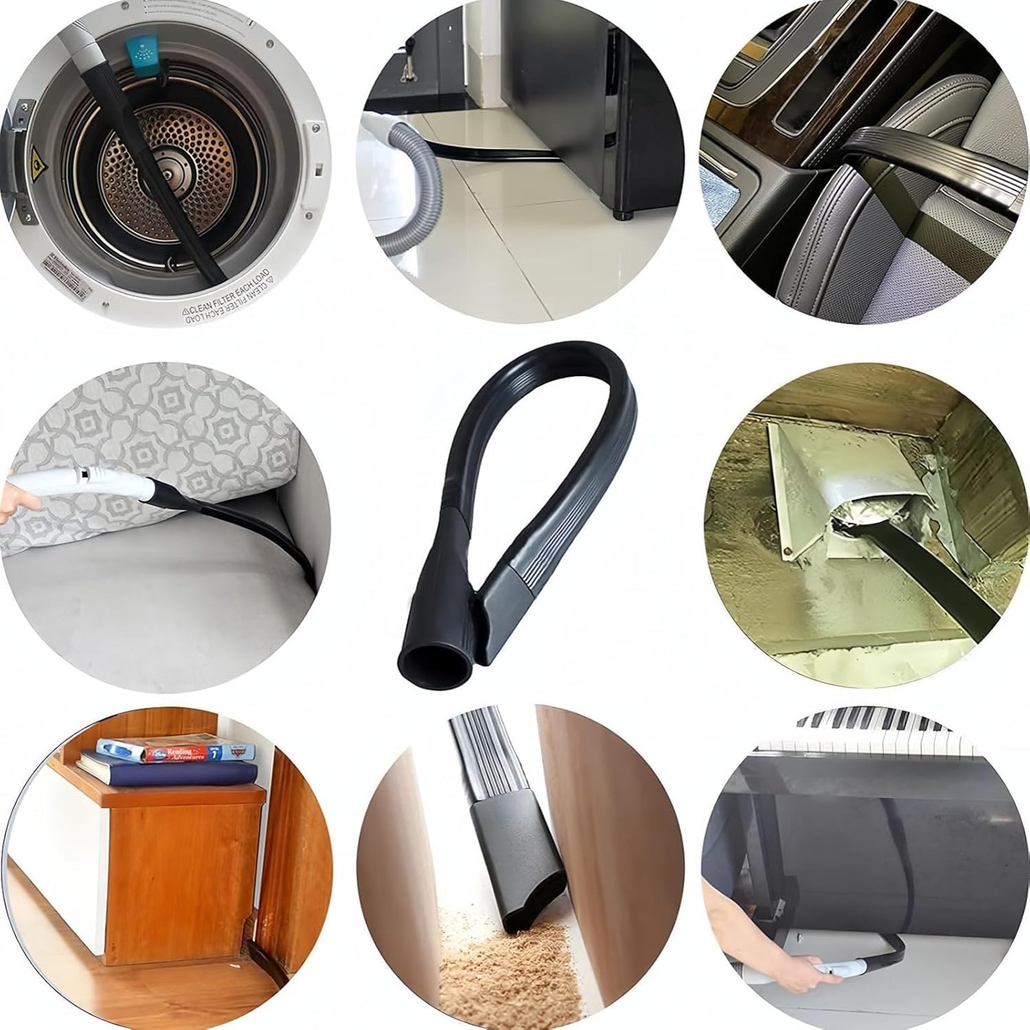 Shark Vacuum Cleaner Attachments - 6PCS 2-in-1 Crevice & Dusting Brush Set | Compatible with HV322, HV320, NV600