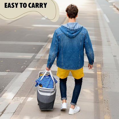 Skiennix Large Laundry Baskets - 75L Collapsible Hamper with Easy Carry Handles | Waterproof & Freestanding for Home or College