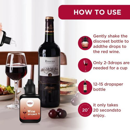 4 Pack Wine Filter Drops, Natural The Wine of Purifier Drops for Red and White Wine, Removes Histamines and Sulfites, Wine Lover Gifts