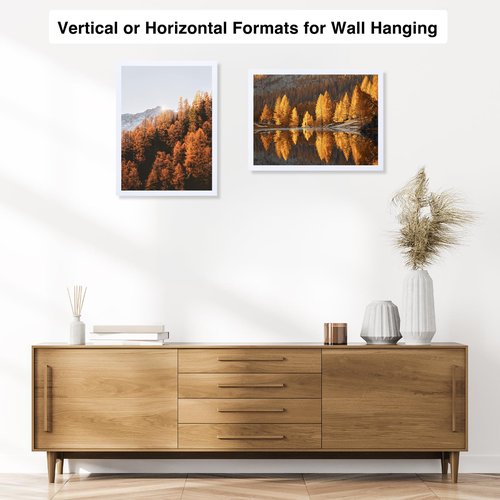 JCJMY 11x14 Picture Frame White for Wall Hanging, Wall Mounting Horizontally or Vertically, 11 x 14 Wall Gallery Poster Photo Frame with Shatter Resistant Plexiglass, White