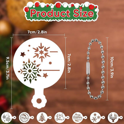 Christmas Stencils 56 Pcs for Cookies, Cakes & Cups - Reusable PET Templates (Variation: Christmas)