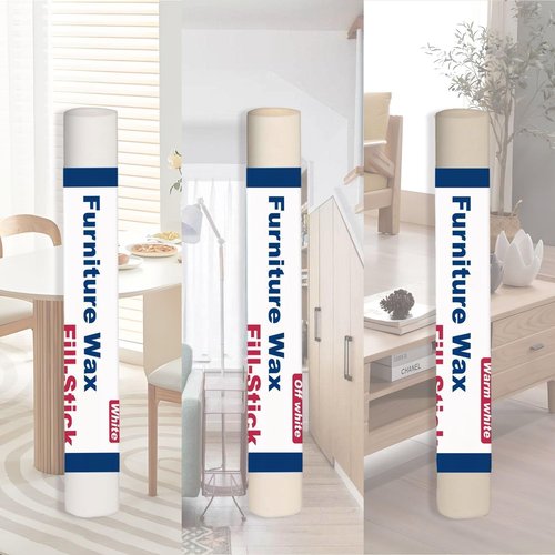 Kenbry Wood Filler Sticks - White Wax Fill Stick for Wood Repair | Fix Scratches, Cracks & Gouges