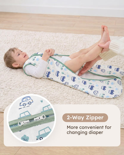 Yoofoss Baby Sleep Sack 18-24 Months Baby Wearable Blanket 100% Organic Cotton 2-Way Zipper TOG 0.5 Toddler Sleeping Sack Lightweight