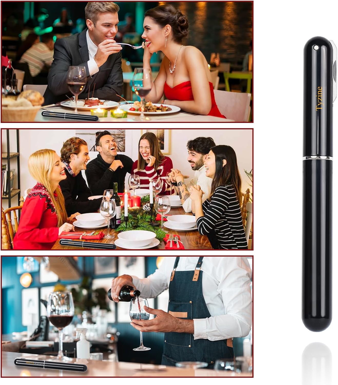 Wine Air Pressure Pump Bottle Opener With Cutting Wine Bottle Foil Knife, Efficient Corkscrew Bottle Opener,Easy Screw Out Tool,Great For Wine Lovers,Perfect Wine Gift. (black), small
