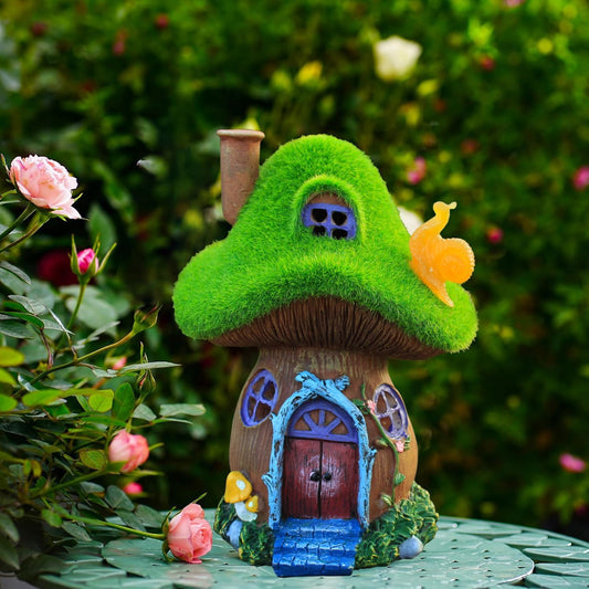 Mushroom Garden Statues - Solar Powered Fairy House Figurine for Outdoor Decor | Perfect Gift for Women, Moms, and Grandmas