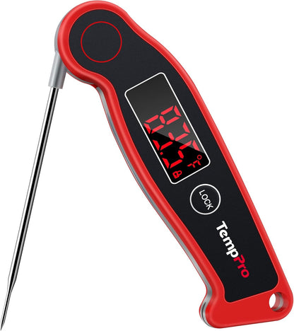 TempPro TP19 Waterproof Digital Meat Thermometer - Instant Read with Backlit Display | Perfect for Grilling & Cooking
